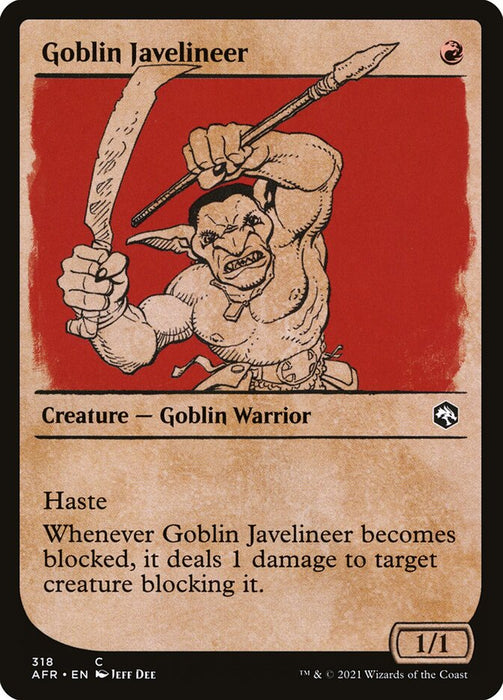 Goblin Javelineer  - Showcase (Foil)