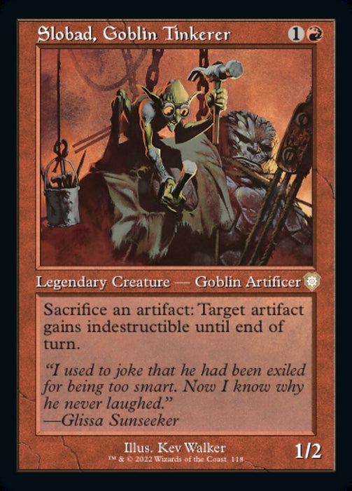 Slobad, Goblin Tinkerer - Retro Frame