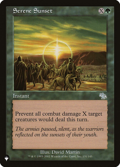 Serene Sunset - Retro Frame