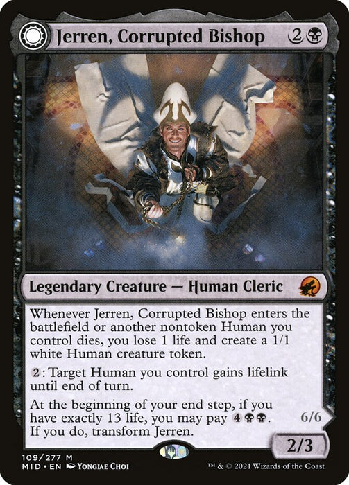 Jerren, Corrupted Bishop // Ormendahl, the Corrupter  - Legendary - Sunmoondfc (Foil)
