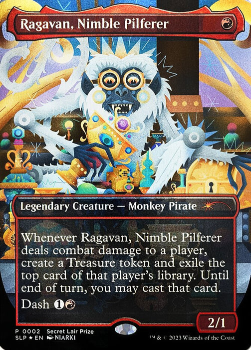 Ragavan, Nimble Pilferer - Borderless - Full Art - Legendary- Inverted (Foil)