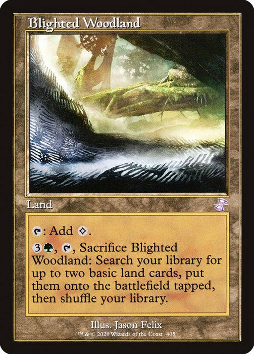 Blighted Woodland - Retro Frame  (Foil)