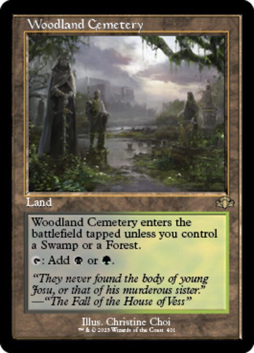 Woodland Cemetery - Retro Frame (Foil)