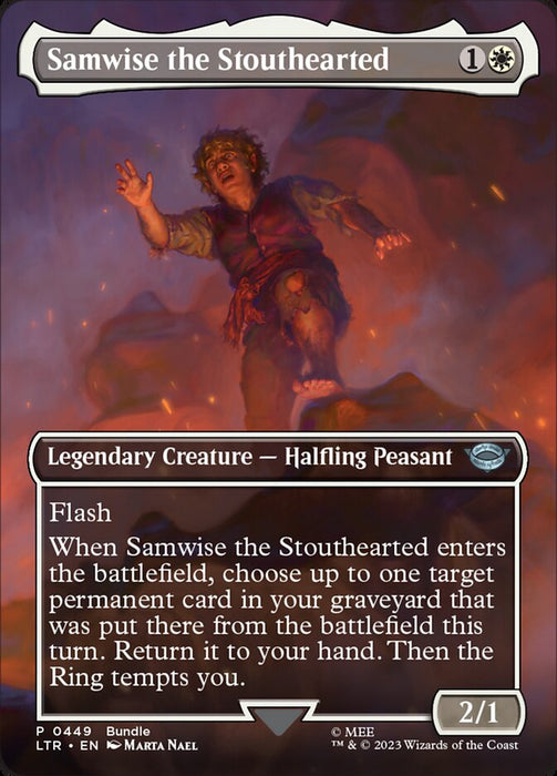 Samwise the Stouthearted - Borderless - Full Art - Legendary- Inverted (Foil)