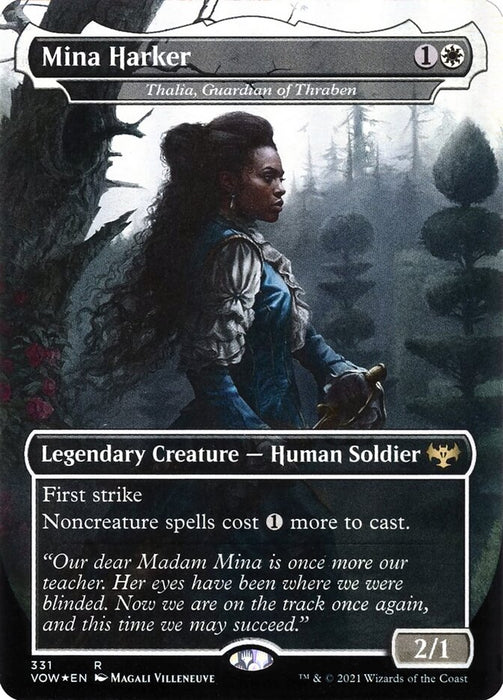 Mina Harker - Thalia, Guardian of Thraben - Borderless  - Legendary (Foil)