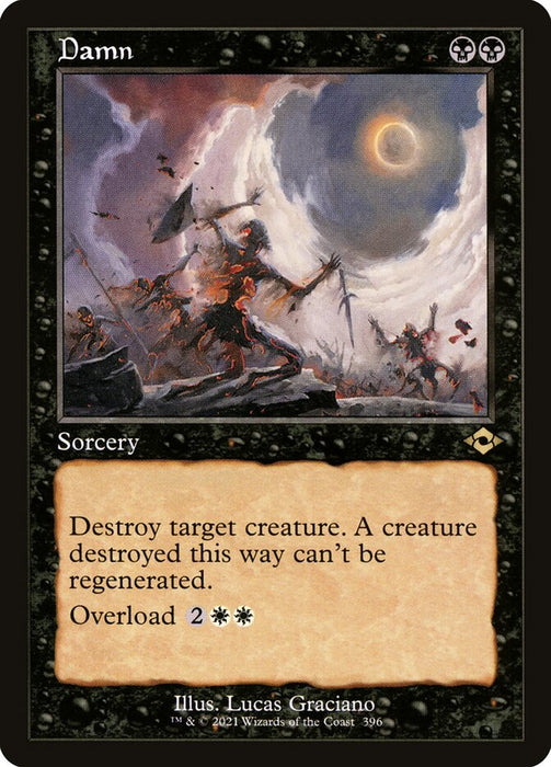 Damn - Retro Frame  (Foil)