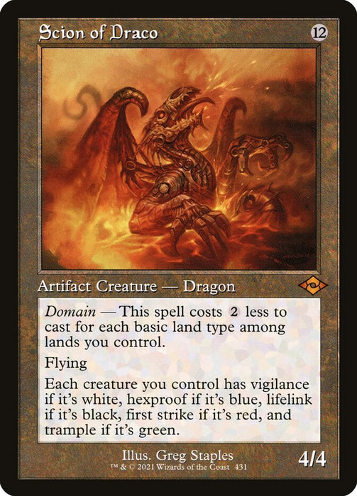 Scion of Draco - Retro Frame  (Foil)