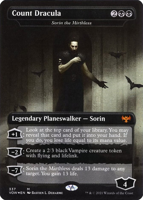 Count Dracula - Sorin the Mirthless - Borderless  - Inverted (Foil)