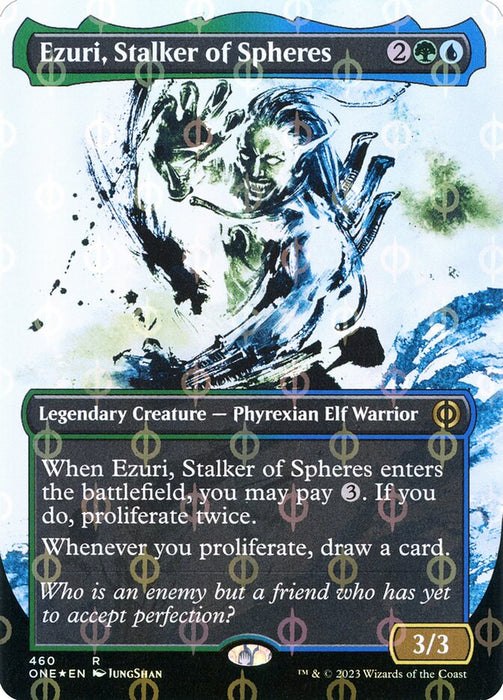 Ezuri, Stalker of Spheres - Borderless - Showcase- Legendary- Inverted (Foil)
