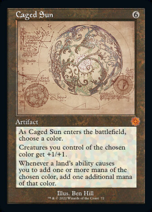 Caged Sun - Retro Frame (Foil)