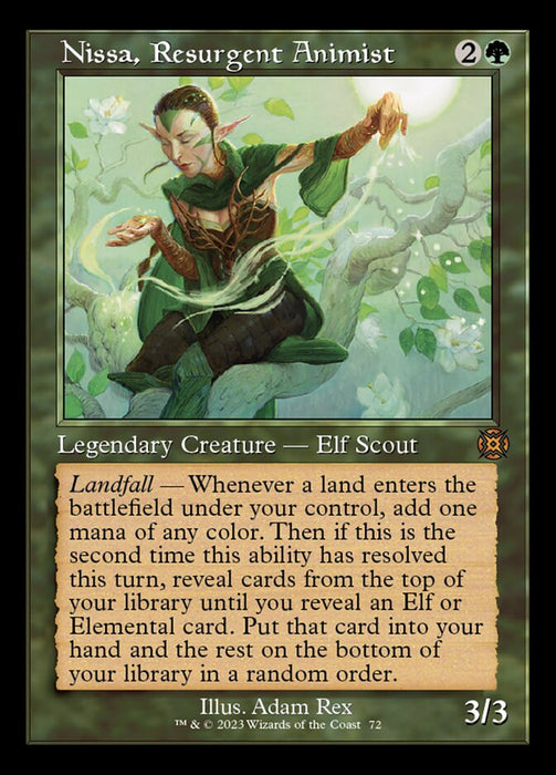 Nissa, Resurgent Animist - Retro Frame - Showcase (Foil)