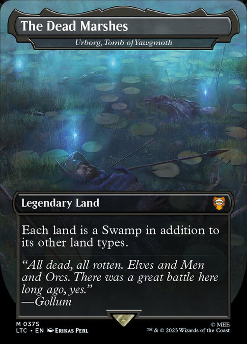 The Dead Marshes - Urborg, Tomb of Yawgmoth - Borderless - Legendary- Inverted