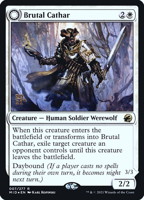 Brutal Cathar // Moonrage Brute - Sunmoondfc (Foil)