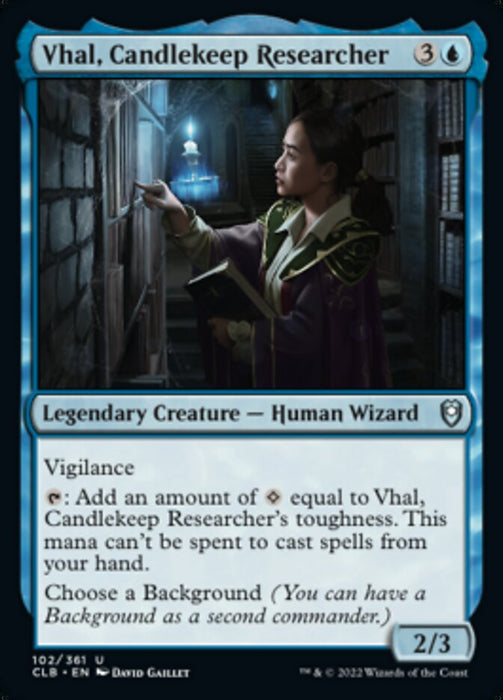 Vhal, Candlekeep Researcher  - Legendary (Foil)