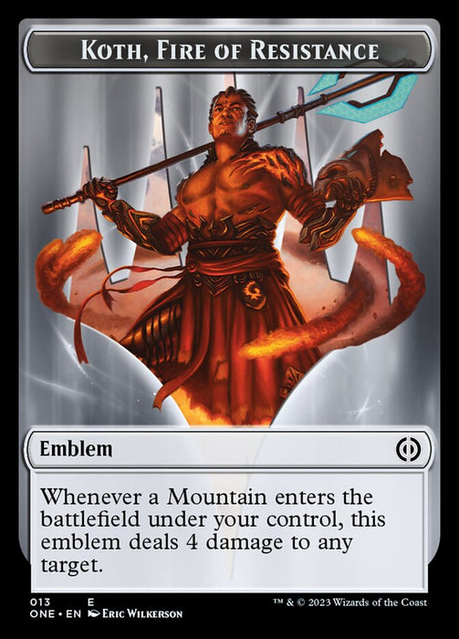 Koth, Fire of Resistance Emblem (Foil)