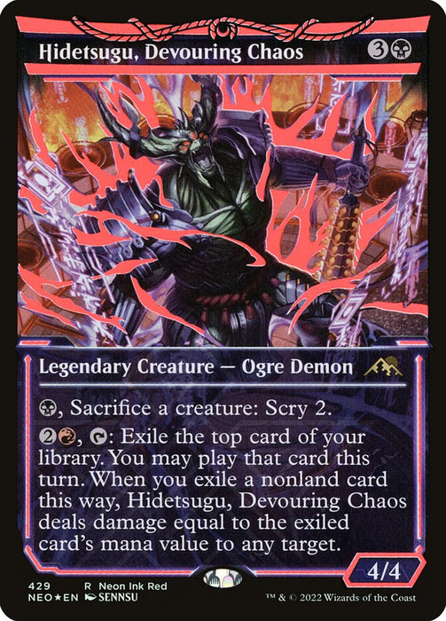 Hidetsugu, Devouring Chaos - Full Art - Showcase- Legendary- Inverted (Foil)