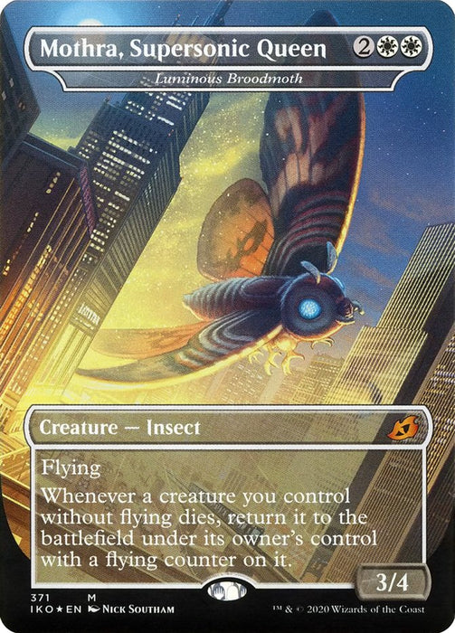Mothra, Supersonic Queen - Luminous Broodmoth - Borderless  (Foil)