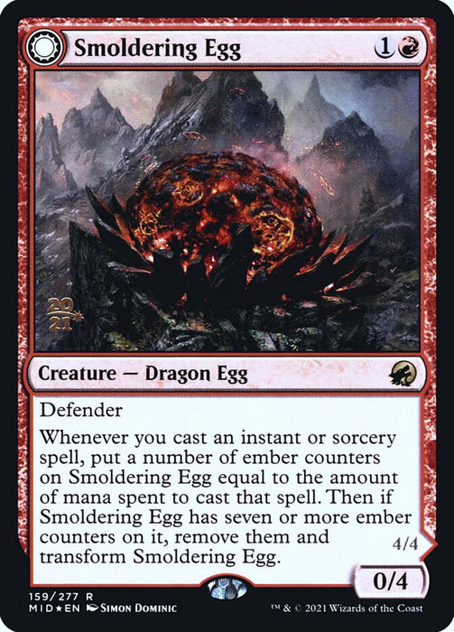 Smoldering Egg // Ashmouth Dragon - Sunmoondfc (Foil)