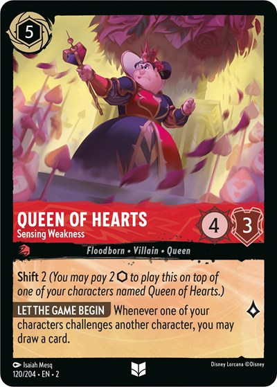 Queen of Hearts - Sensing Weakness - Foil