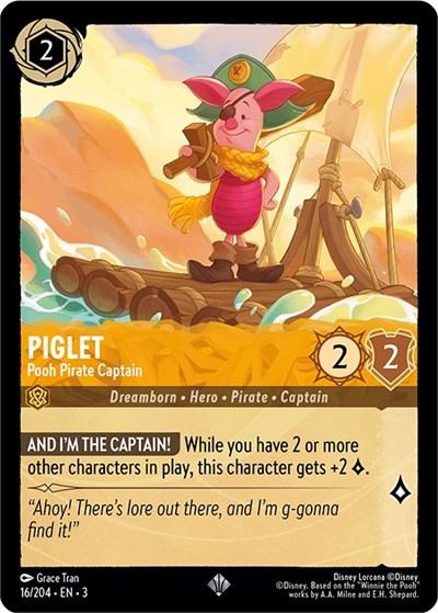 Piglet - Pooh Pirate Captain