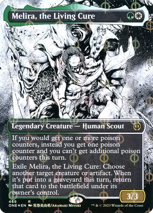Melira, the Living Cure - Borderless - Legendary- Inverted- Showcase (Foil)