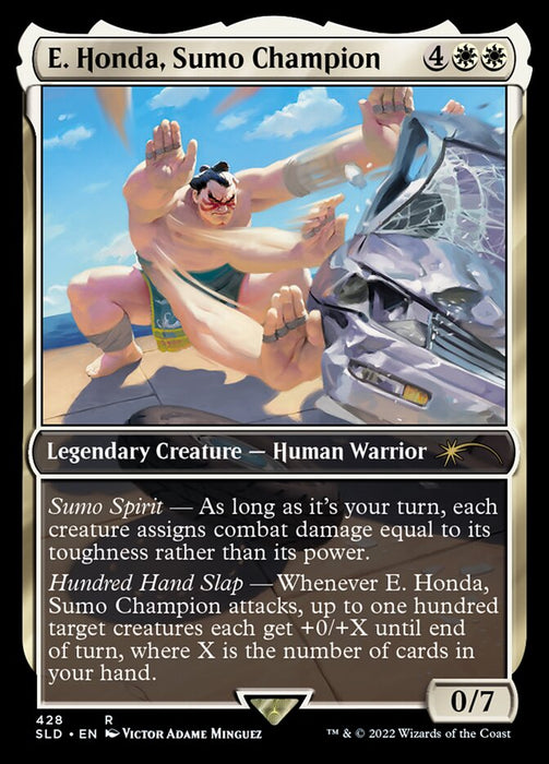 E. Honda, Sumo Champion - Baldin, Century Herdmaster - Full Art - Legendary- Inverted (Foil)