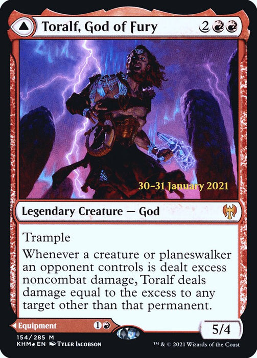 Toralf, God of Fury // Toralf's Hammer  - Legendary (Foil)