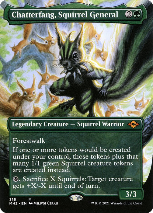 Chatterfang, Squirrel General - Borderless  - Legendary - Inverted (Foil)