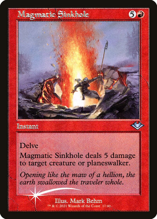 Magmatic Sinkhole - Retro Frame  (Foil)
