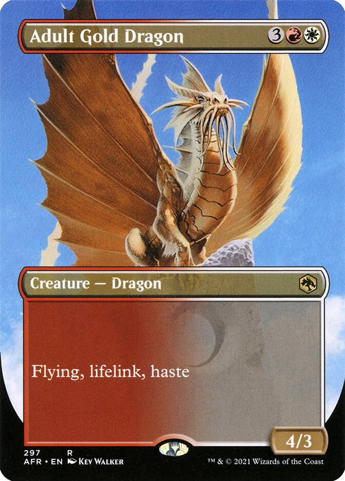 Adult Gold Dragon - Borderless  (Foil)
