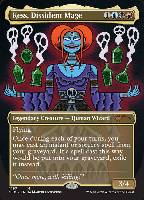Kess, Dissident Mage - Borderless - Full Art - Legendary- Inverted (Foil)