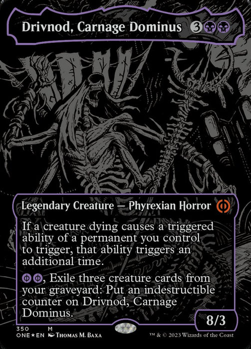 Drivnod, Carnage Dominus - Borderless - Legendary- Inverted (Foil)