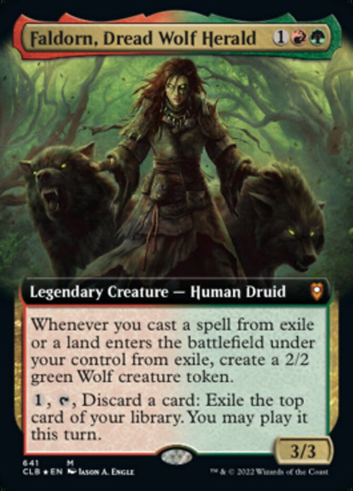 Faldorn, Dread Wolf Herald  - Legendary - Extended Art (Foil)