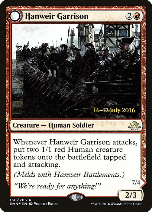 Hanweir Garrison // Hanweir, the Writhing Township  - Mooneldrazidfc (Foil)