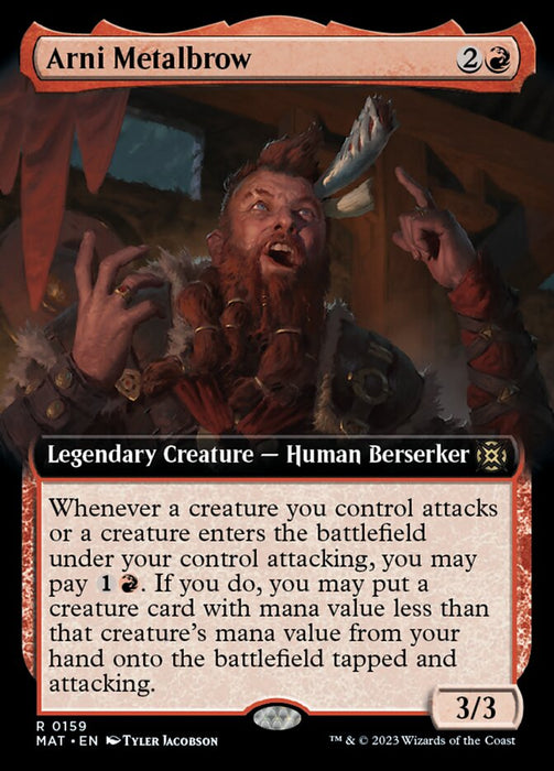 Arni Metalbrow - Legendary- Extended Art (Foil)