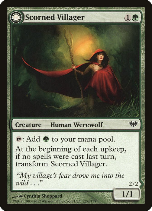 Scorned Villager // Moonscarred Werewolf  - Sunmoondfc (Foil)