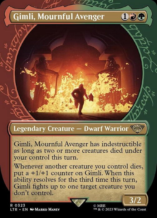Gimli, Mournful Avenger - Borderless - Legendary- Showcase (Foil)