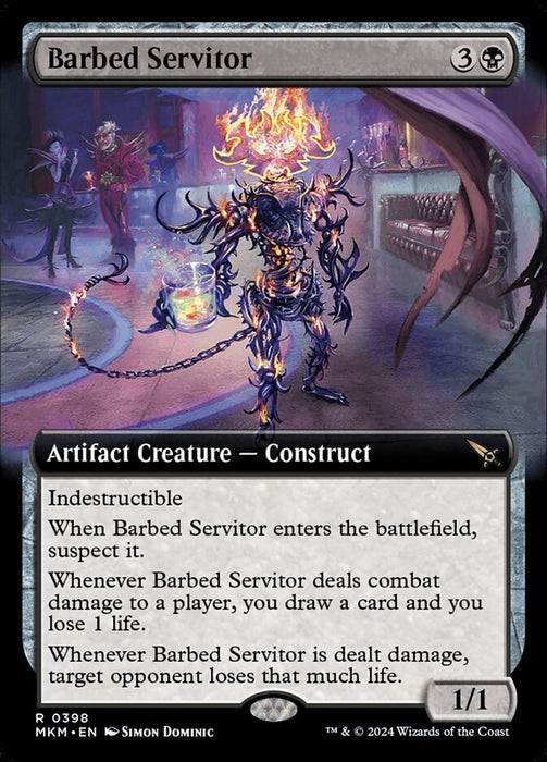 Barbed Servitor - Extended Art (Foil)