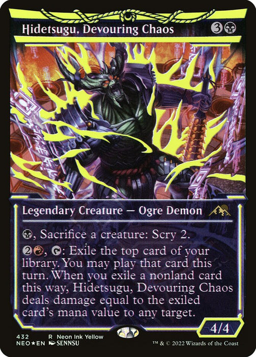 Hidetsugu, Devouring Chaos - Full Art - Showcase- Legendary- Inverted (Foil)