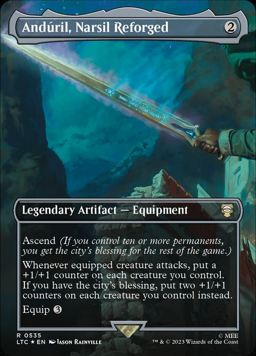 Andúril, Narsil Reforged - Borderless - Legendary- Inverted (Foil)
