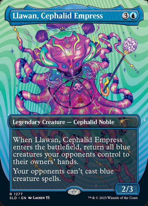 Llawan, Cephalid Empress - Borderless - Full Art - Legendary- Inverted (Foil)