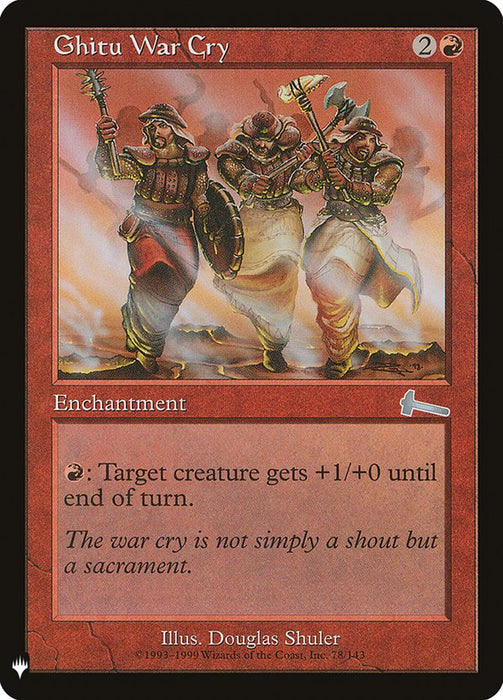 Ghitu War Cry - Retro Frame