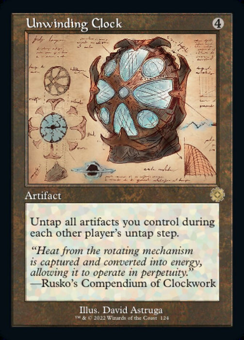 Unwinding Clock - Retro Frame (Foil)