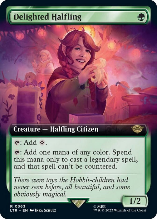 Delighted Halfling - Extended Art