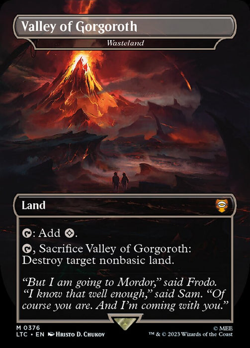 Valley of Gorgoroth - Wasteland - Borderless - Full Art - Inverted