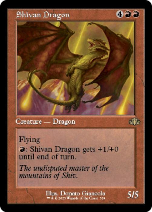 Shivan Dragon - Retro Frame