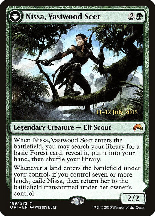 Nissa, Vastwood Seer // Nissa, Sage Animist  - Originpwdfc (Foil)