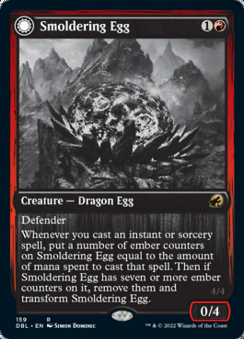 Smoldering Egg // Ashmouth Dragon  - Inverted