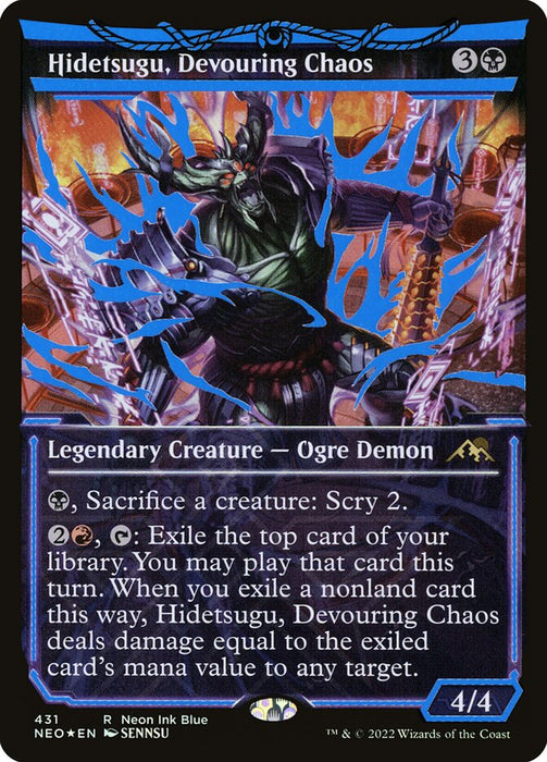 Hidetsugu, Devouring Chaos - Full Art - Showcase- Legendary- Inverted (Foil)
