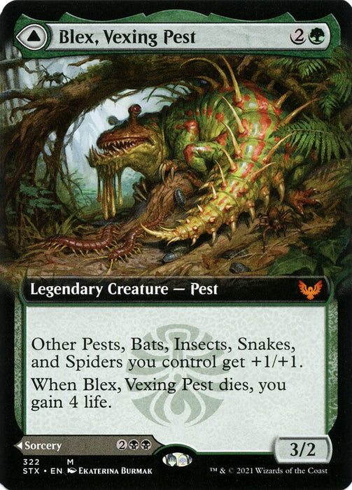 Blex, Vexing Pest // Search for Blex  - Legendary - Extended Art (Foil)
